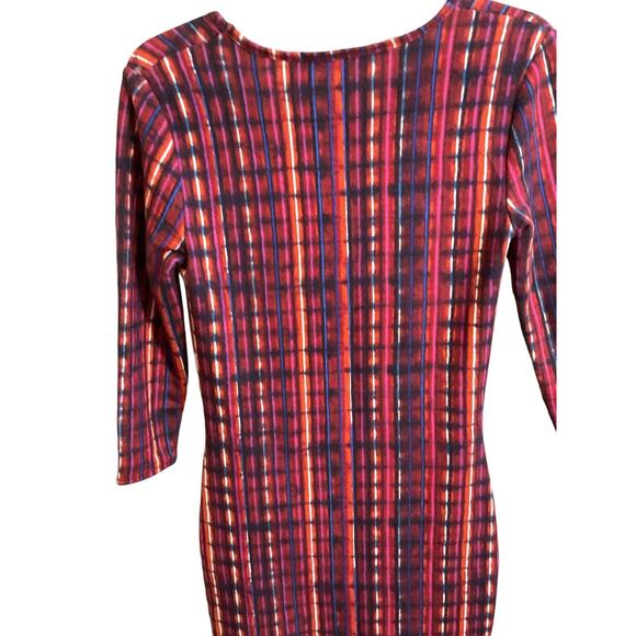 RACHEL ROY DRESS Women's Size M Multi-Color Front Zipper 3/4 Sleeve Bodycon - Picture 9 of 11